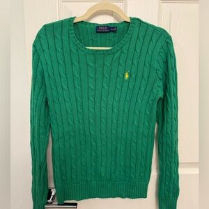 Polo Ralph Lauren “Masters Green” Cable Knit Sweater Women’s Size M
